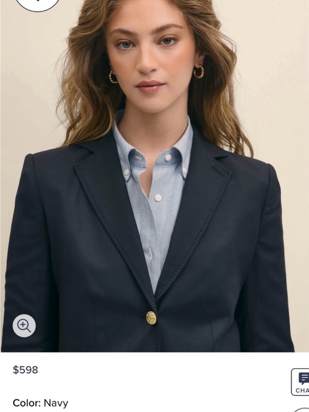 Brooks Brothers Women’s 4P Navy Loro Piana Blazer Jacket Signature Gold Buttons